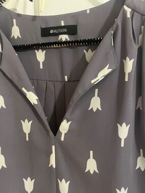 41 Hawthorn Lavender Tulip Print Blouse